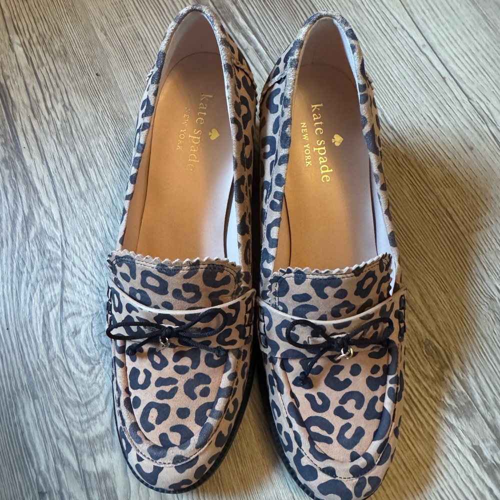 Kate Spade Brown and Black Leopard Flats